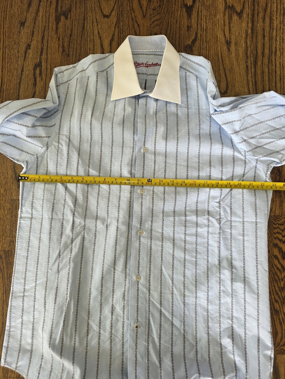 Robert Graham Blue Striped Long Sleeve Dress Shirt Size 42 / 16.5 - Picture 5 of 9